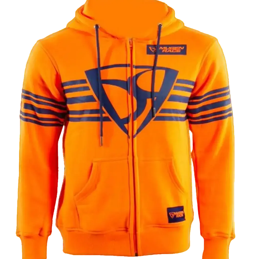 MUGENRACE H-MNR-2488 Shield Zip-Up Hoodie Orange