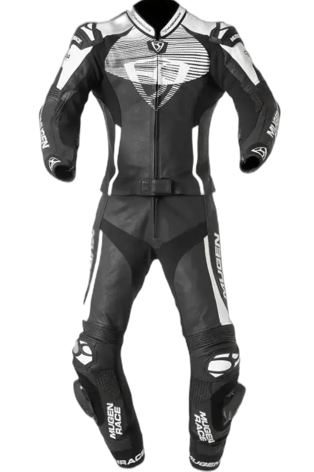 MUGENRACE MNR-2109 Black White Leather Suit