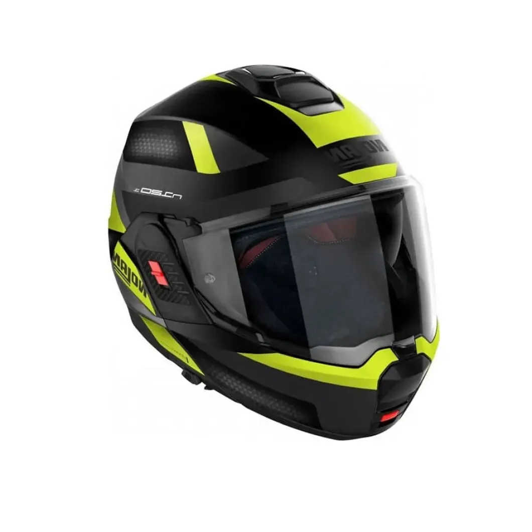 NOLAN N120-1 SUBWAY N-COM 023 Modular Motorcycle Helmets Matte Black Yellow