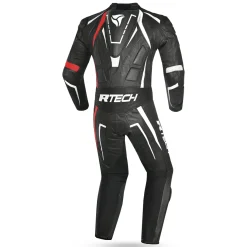 R-Tech Defender GP Full-Leather Racing Motorcycle Suit Black/White/Red
