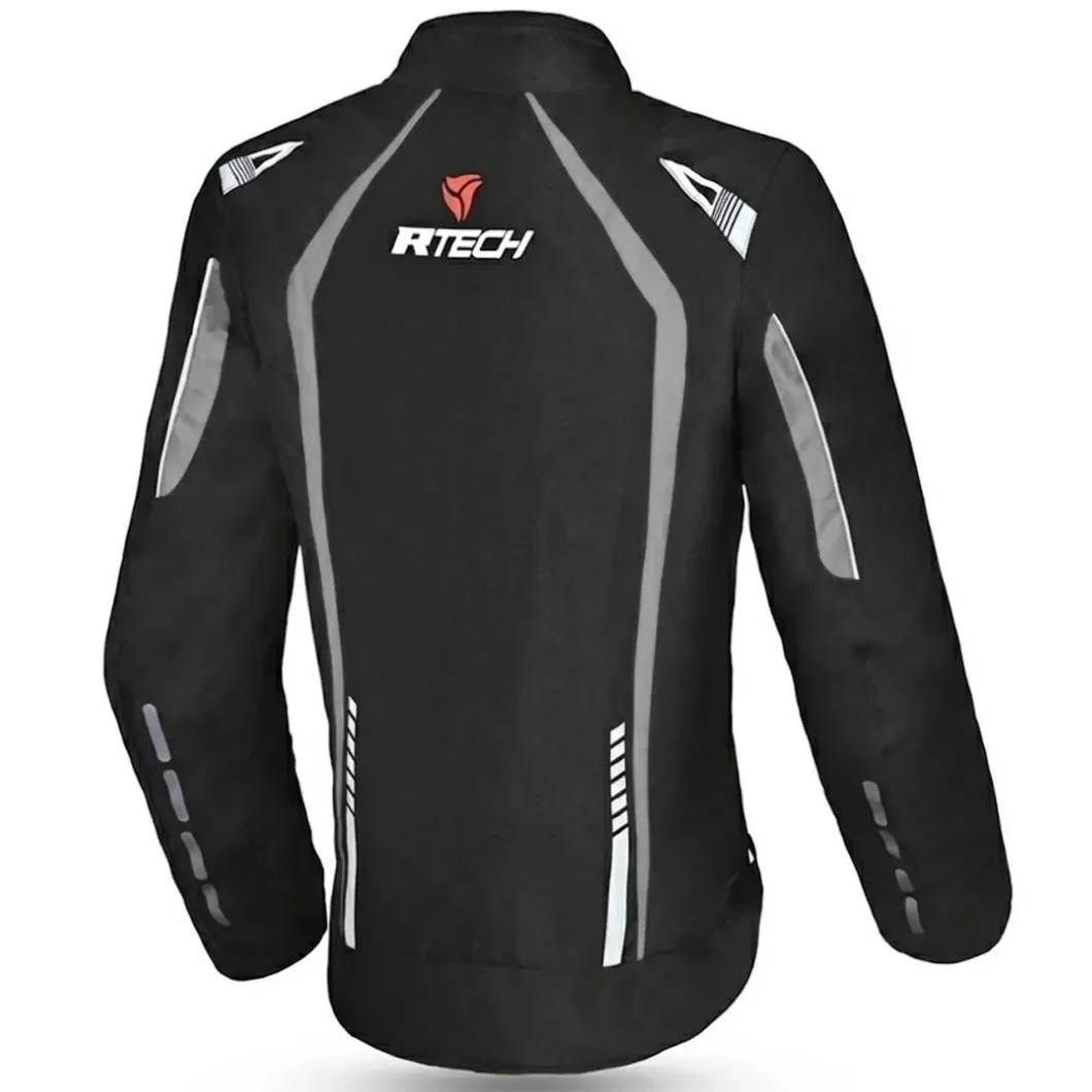 R-TECH MARSHAL WOMEN'S MOTORCYCLE JACKET IN BLACK AND GREY FABRIC