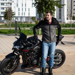R-TECH Suspension Hooded Sweatshirt Protection Black Grey Red