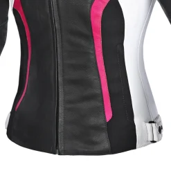 R-TECH TOM RIDER GIACCA DI MOTO DONNA NERO BIANCO FUCSIA