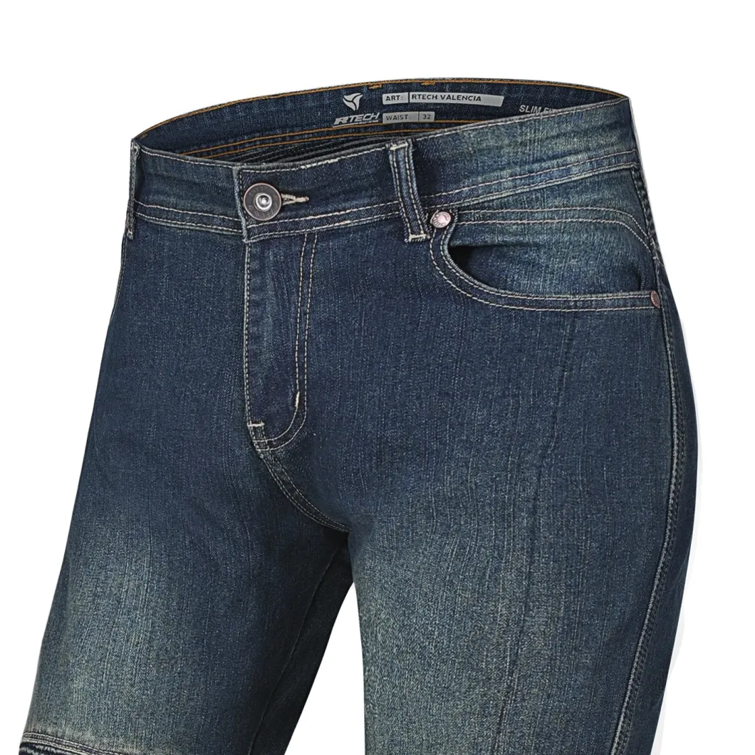R-TECH VALENCIA JEANS DI MOTO UOMO 32L AZUL VINTAGE SPRAY