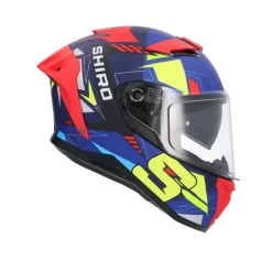 SHIRO ALPHA UPGRADE Full Face Motorcycle Helmets Matte Blue Black Red