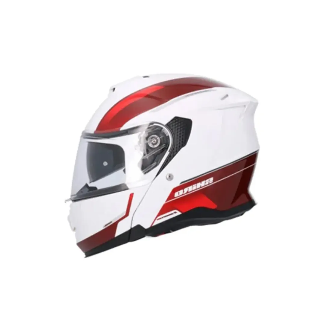 SHIRO Discover Modular Motorcycle Helmets White Red