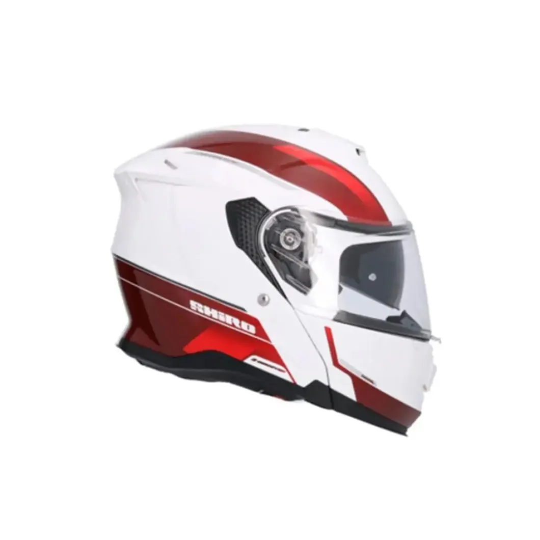 SHIRO Discover Modular Motorcycle Helmets White Red