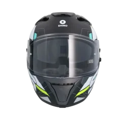 SHIRO FF939 Alpha Full Face Motorcycle Helmet Matte Black White Green
