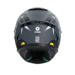 SHIRO FF939 Alpha Full Face Motorcycle Helmet Matte Black White Green