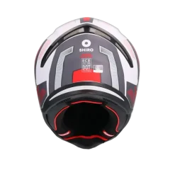 SHIRO HUNTER SH-890 COMMAND Full Face Motorcycle Helmets Matte White Red