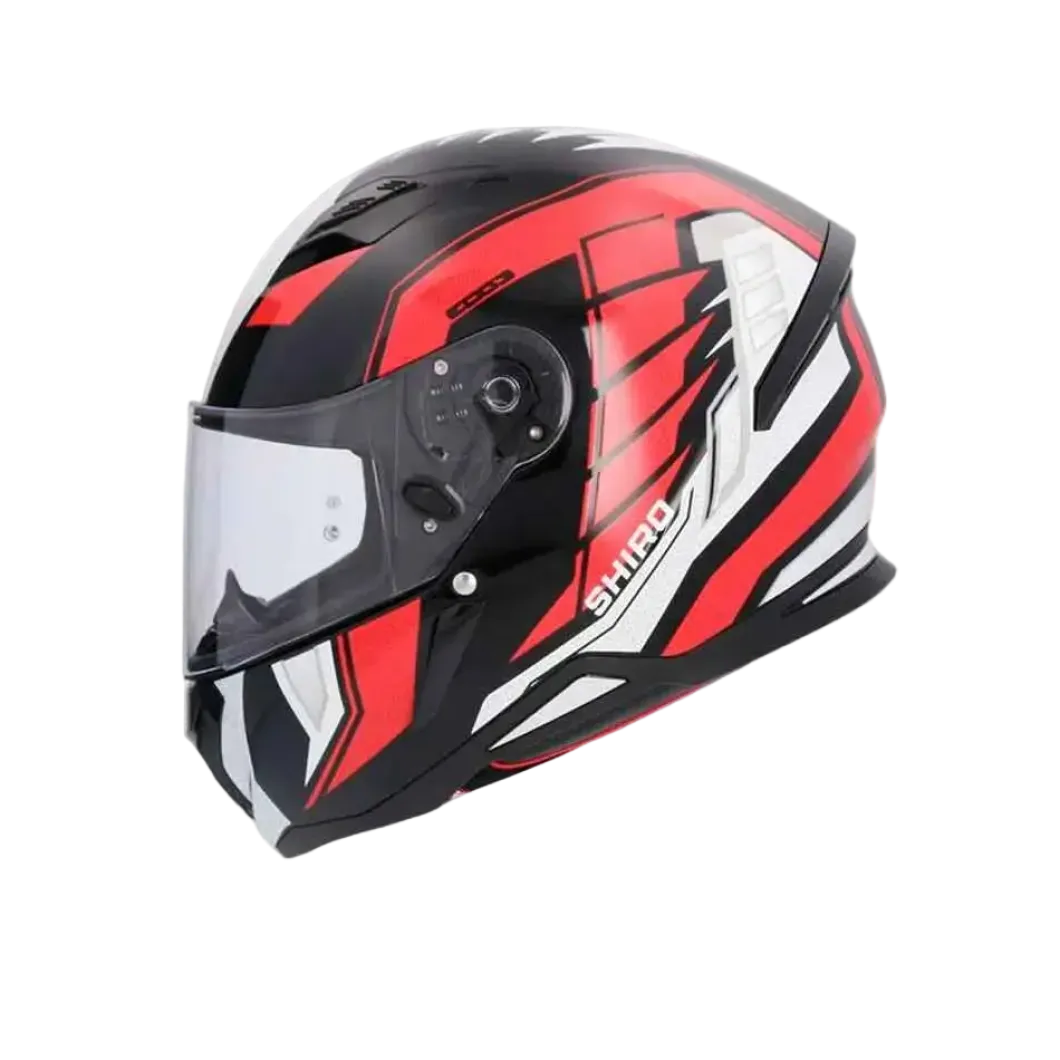 SHIRO HUNTER SH-890 EDGE Full Face Motorcycle Helmets Black Red White