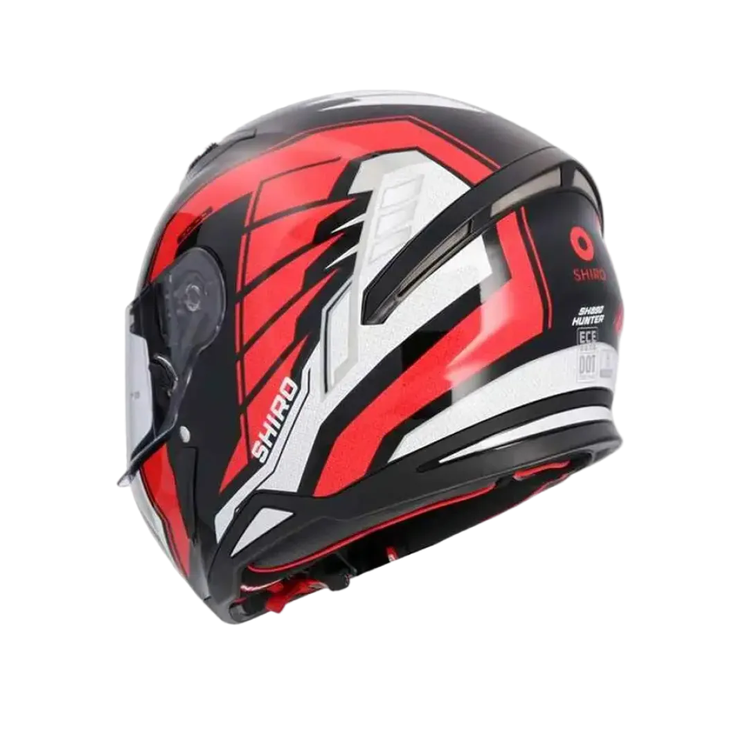 SHIRO HUNTER SH-890 EDGE Full Face Motorcycle Helmets Black Red White