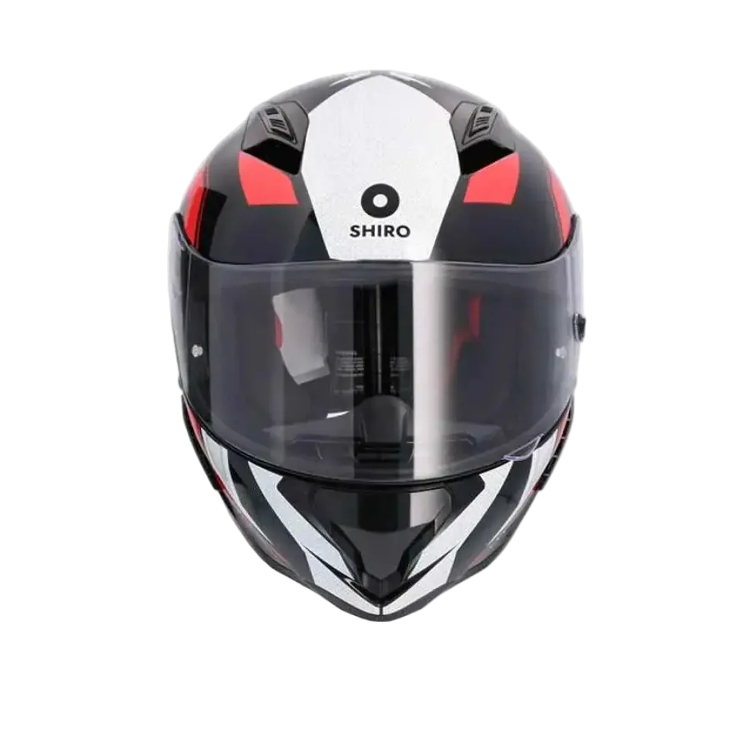 SHIRO HUNTER SH-890 EDGE Full Face Motorcycle Helmets Black Red White