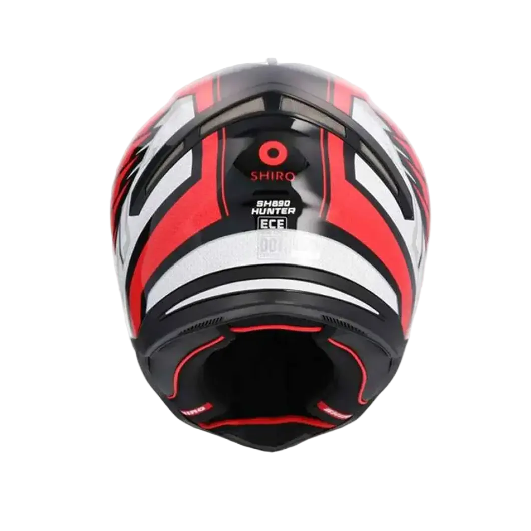 SHIRO HUNTER SH-890 EDGE Full Face Motorcycle Helmets Black Red White