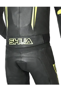 Shua Infinity 2-Piece Motorcycle Suit Black/Yellow