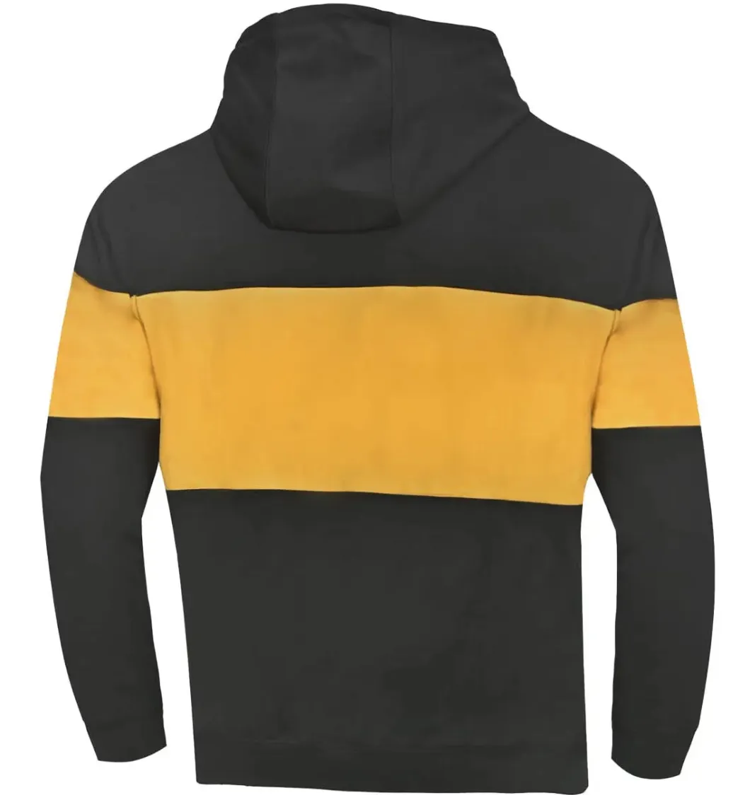 SHUA LAYER HOODIE BLACK YELLOW