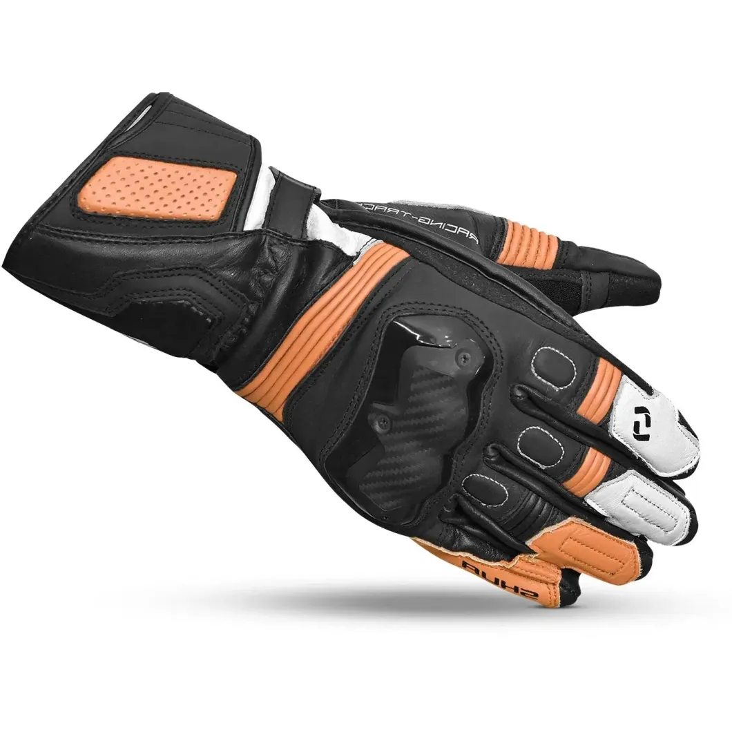 SHUA RANGER PRO GUNATI DI MOTO UOMO NERO BIANCO ARANCIONE