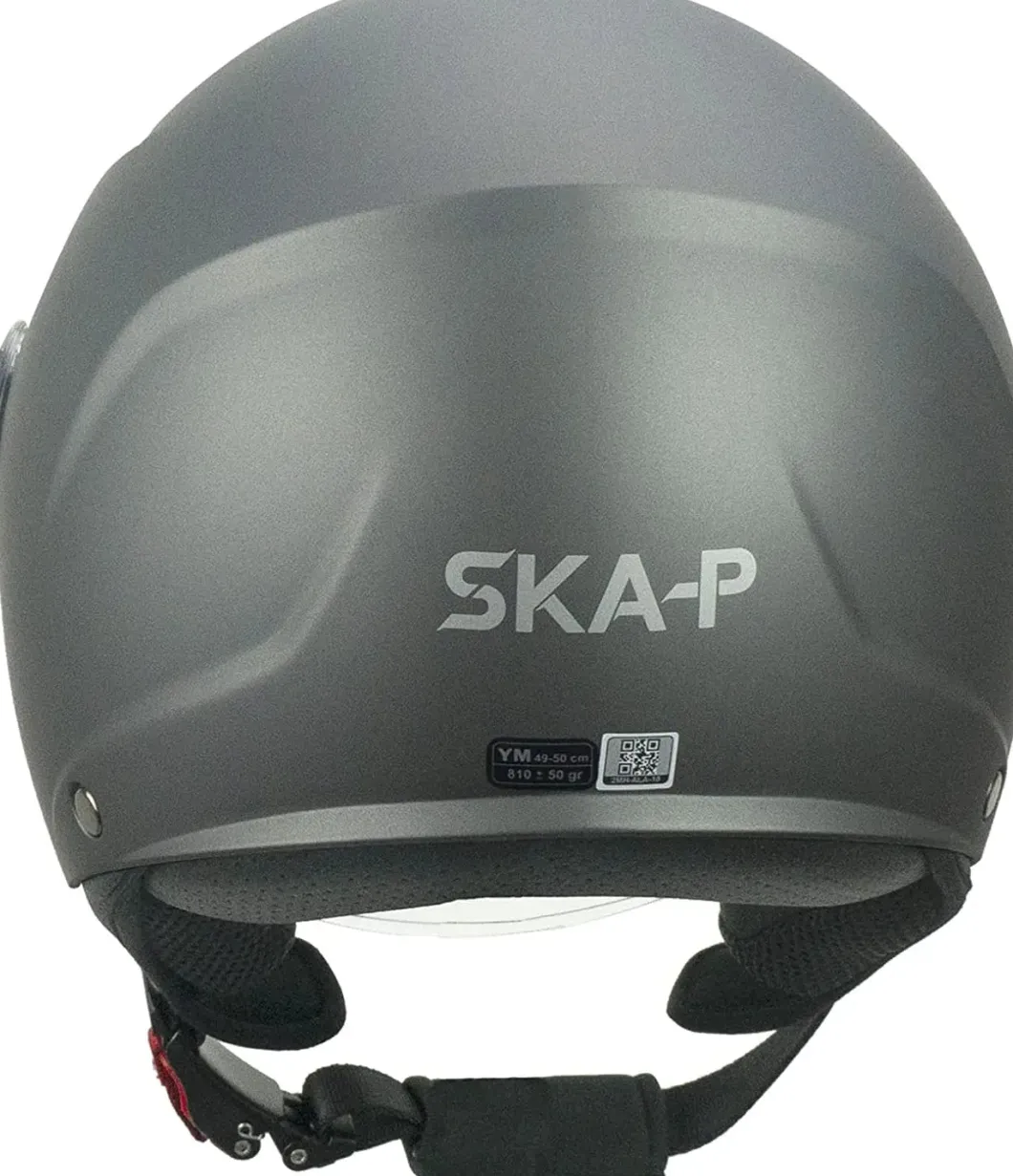 SKA-P 2MH FUN MONO JR Motorcycle Jet Helmets Kids Satin Anthracite