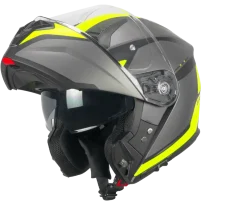 SKA-P 5THG FALCON SPORT Modular Motorcycle Helmets Black Fluorescent Yellow Matte