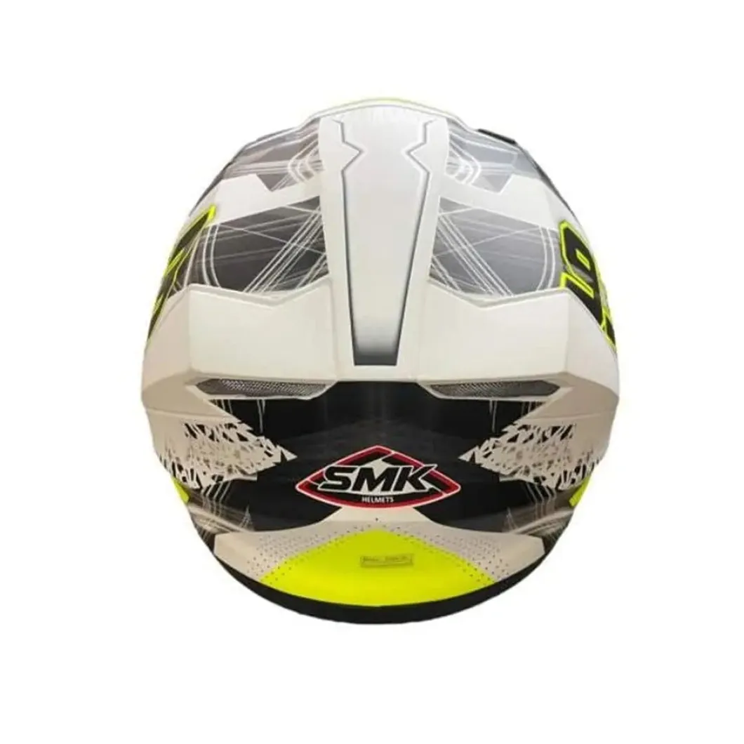 SMK STELLAR SWANK MA124 Full Face Motorcycle Helmets Matte Black Fluo Yellow Grey