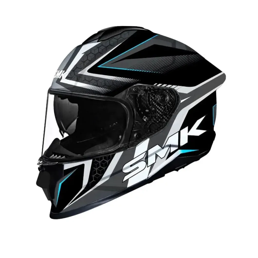 SMK TITAN SLICK GL265 SPORTIVO Motorcycle Full Face Helmets Black Grey White