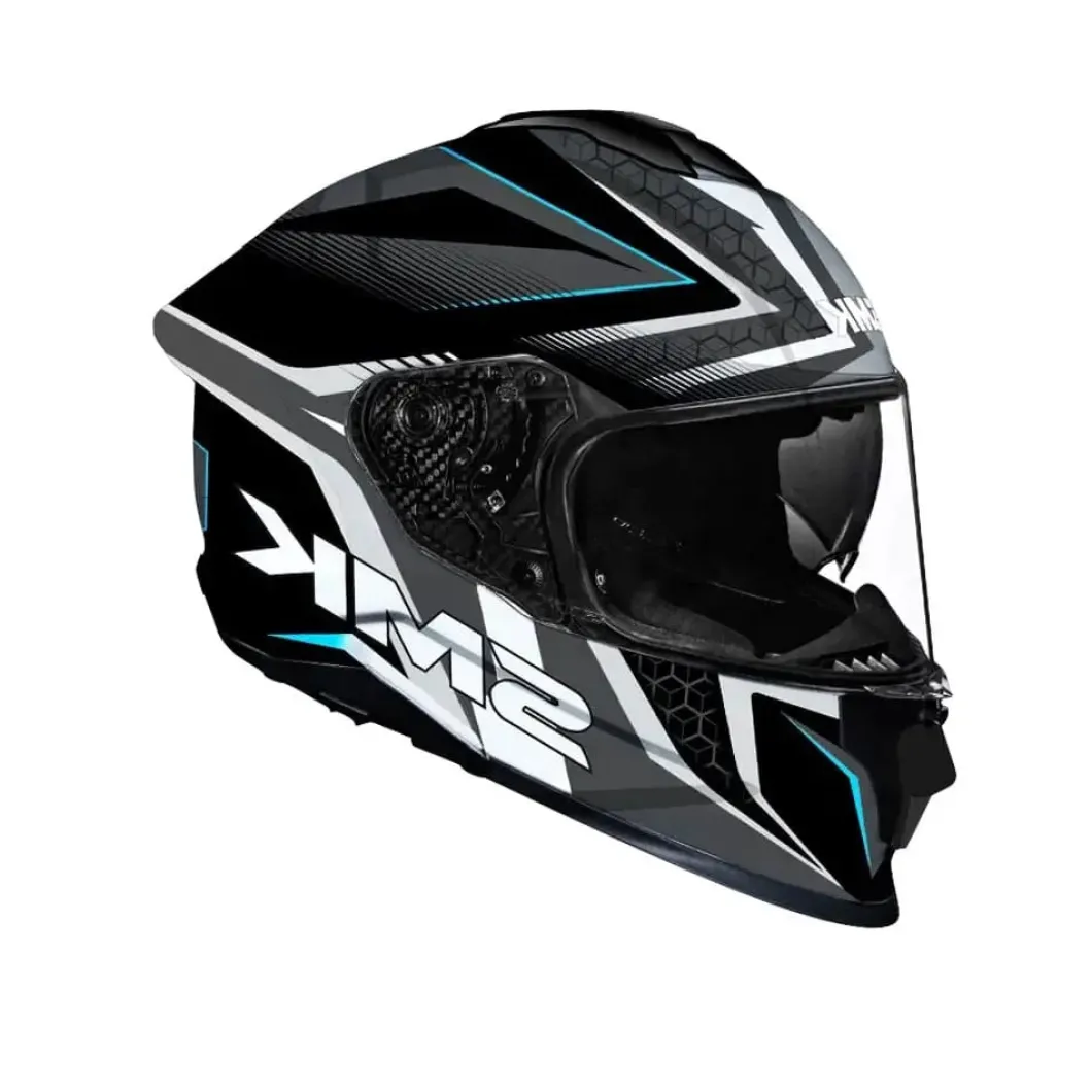 SMK TITAN SLICK GL265 SPORTIVO Motorcycle Full Face Helmets Black Grey White