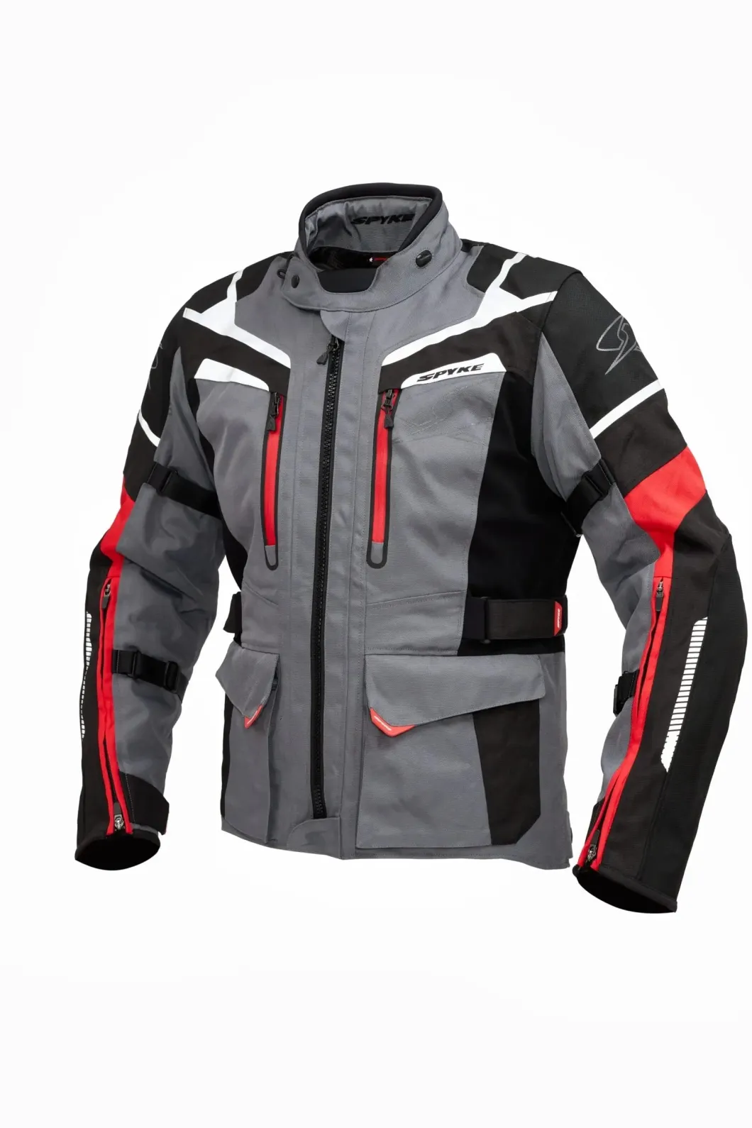 SPYKE COMPASS DRY TECNO Motorcycle Jacket Grey Yellow Red