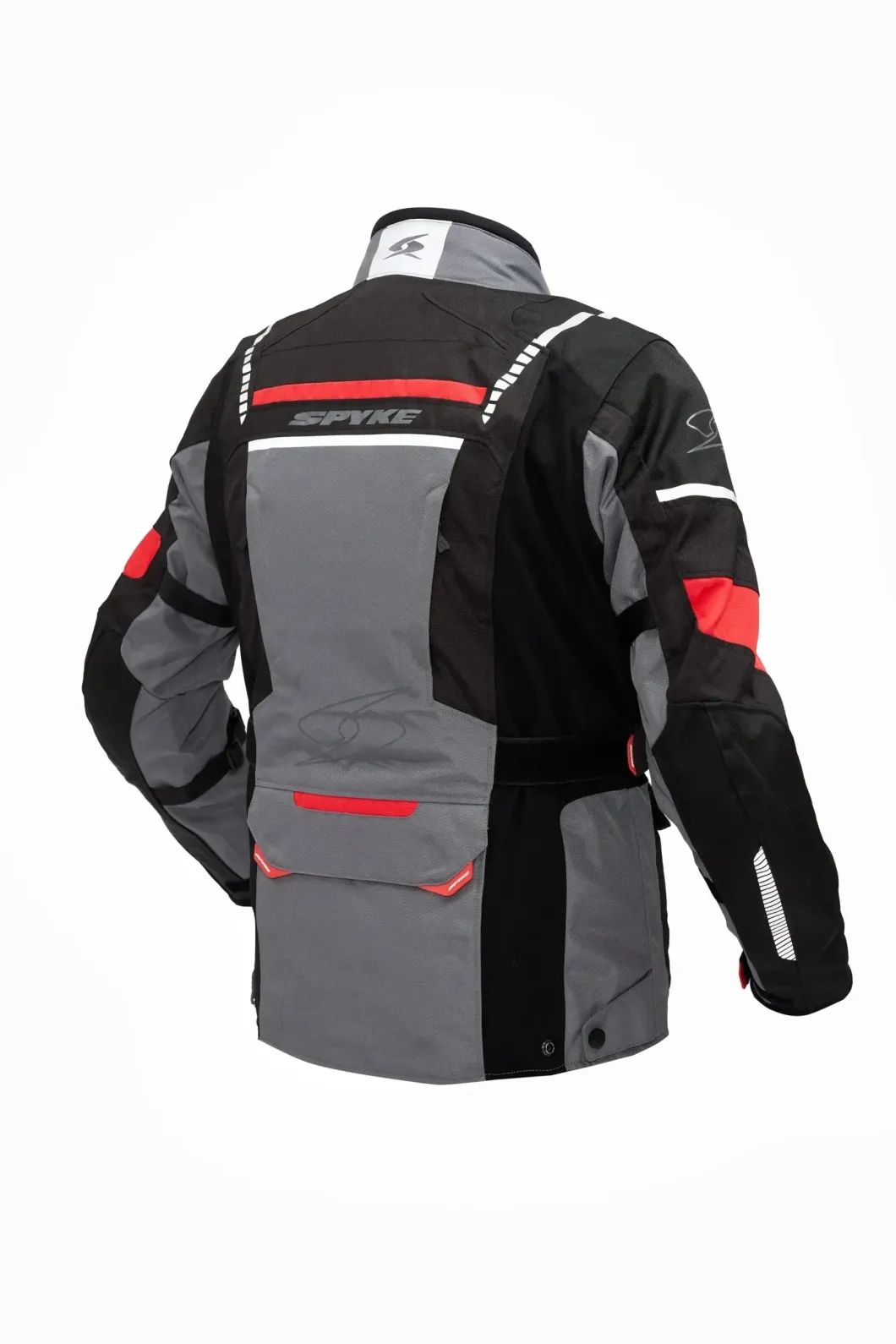 SPYKE COMPASS DRY TECNO Motorcycle Jacket Grey Yellow Red