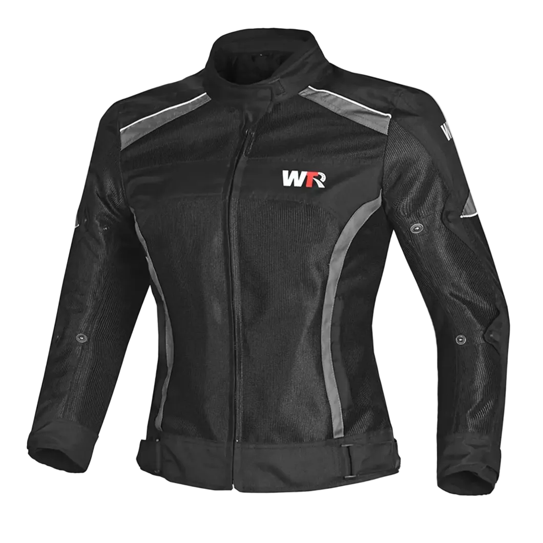 WTR - Mesh Blazer Women's Motorcycle Jacket - Black Grey