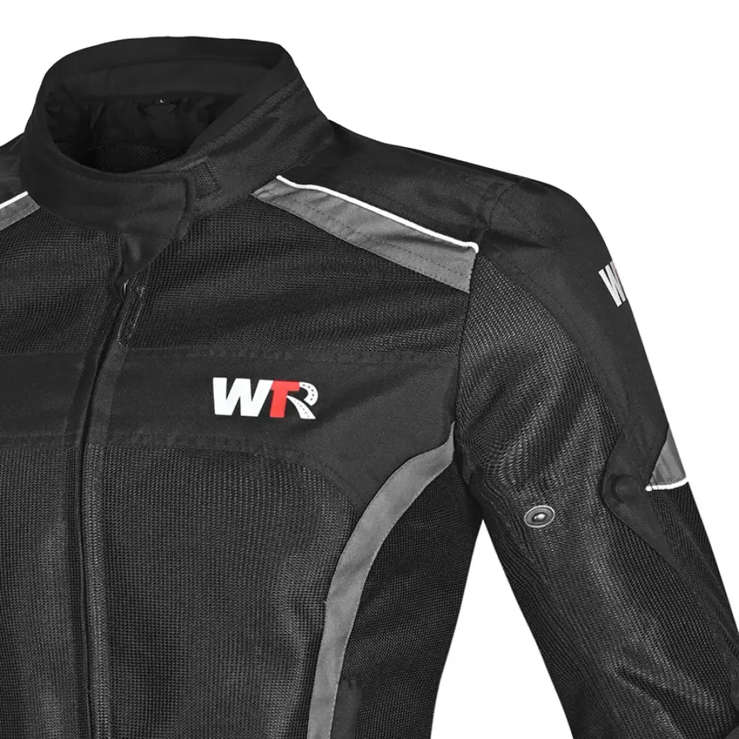 WTR - Mesh Blazer Women's Motorcycle Jacket - Black Grey