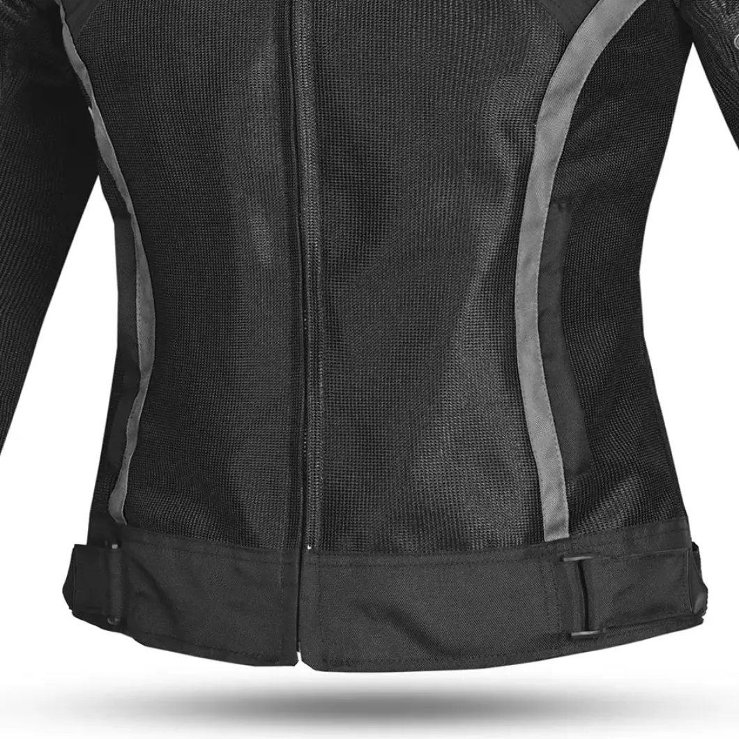 WTR - Mesh Blazer Women's Motorcycle Jacket - Black Grey