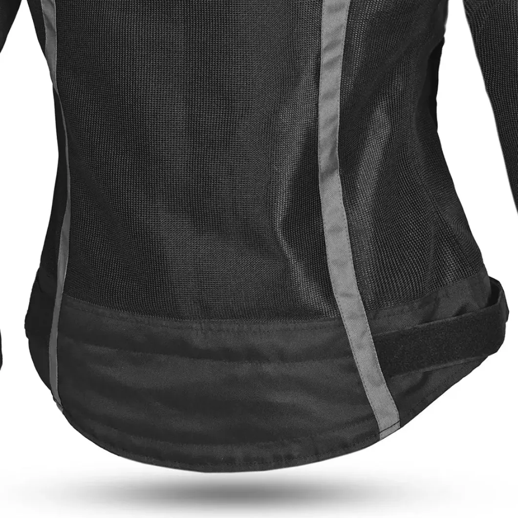 WTR - Mesh Blazer Women's Motorcycle Jacket - Black Grey